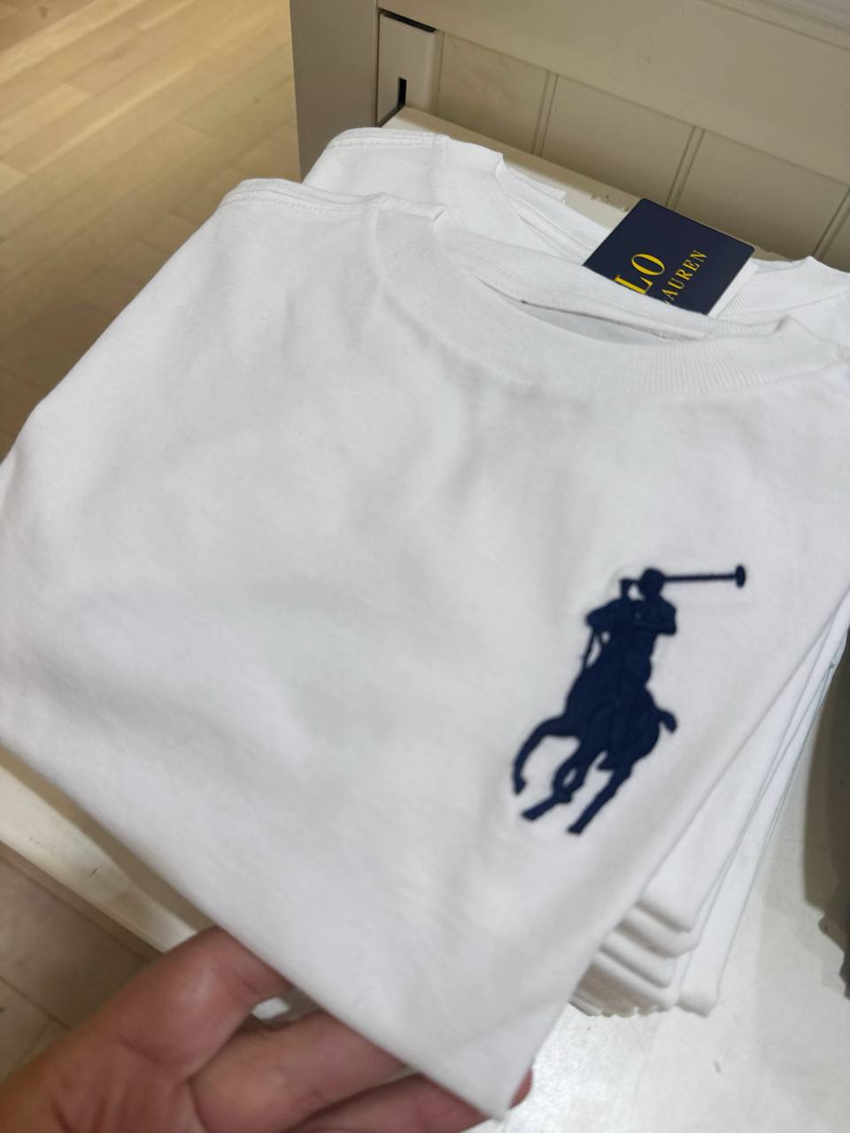 Camiseta Manga curta cor única  com número na manga  Big Pony Big Kids Menino