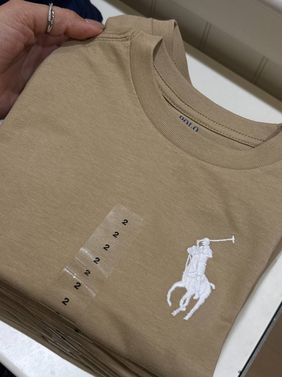 Camiseta Manga curta cor única  com número na manga  Big Pony Big Kids Menino