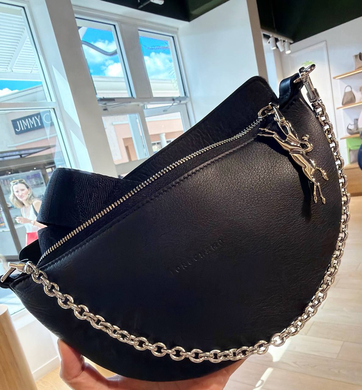 Bolsa pequena crossbody com alça extra