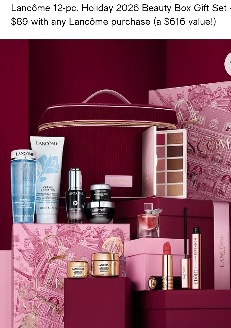 Maleta (Compra válida apenas se comprar qualquer outro produto Lancôme junto)