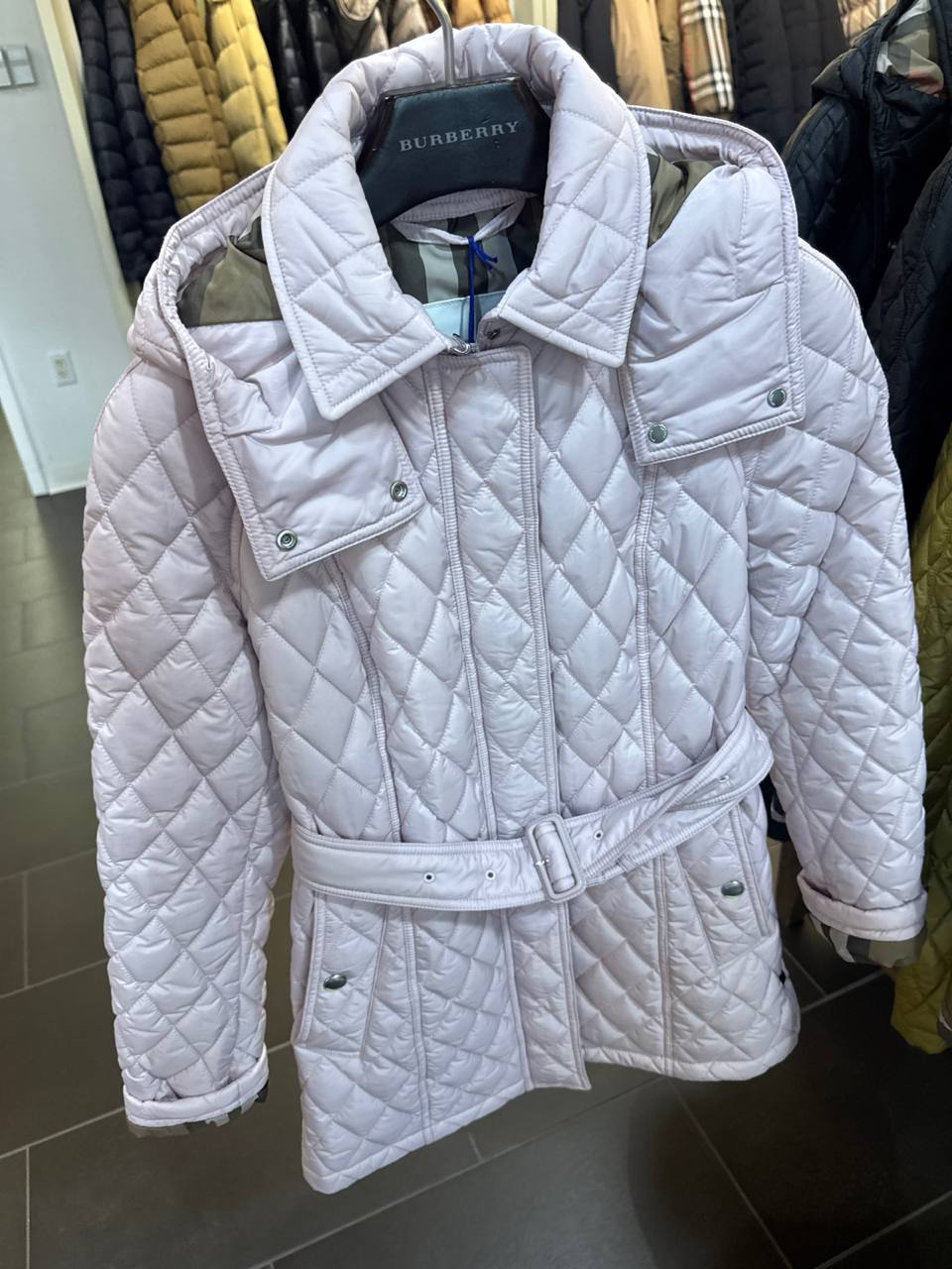 Casaco Parka Puffer cor Lilac Pink