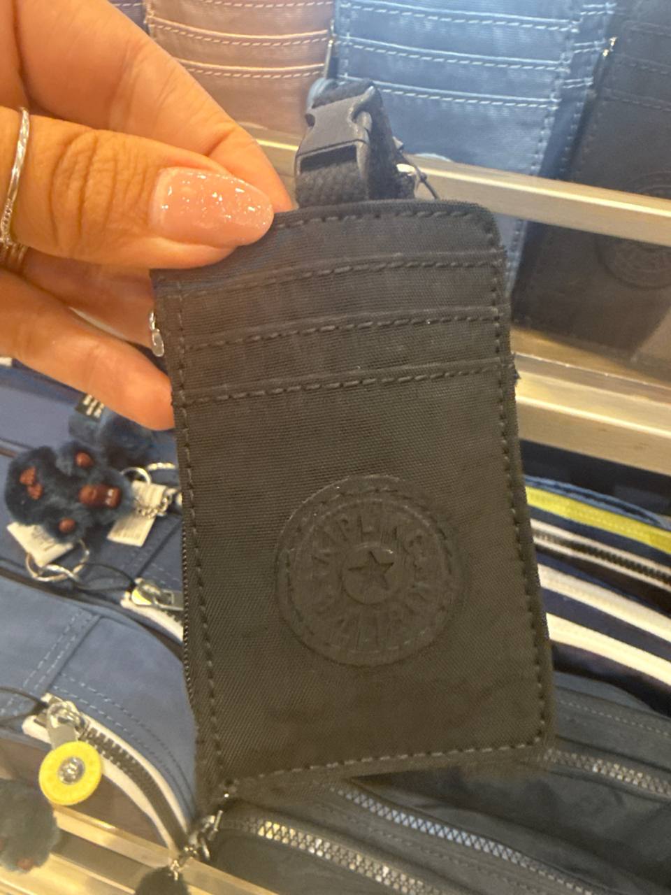Leroy2 porta cartão com alça para pescoço