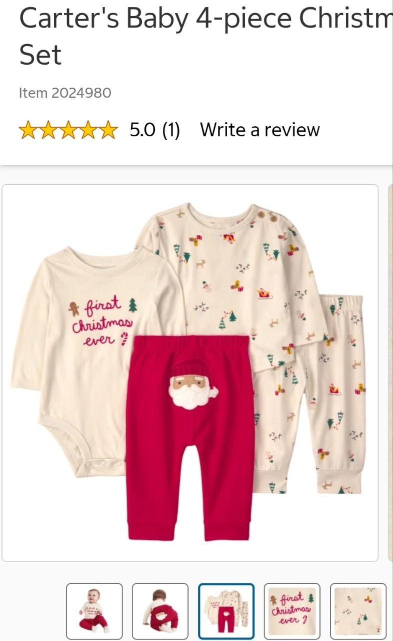 Carter's Baby 4-piece Christmas Set