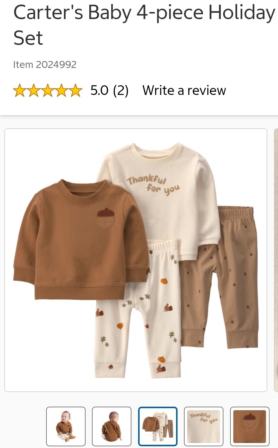 Carter's Baby 4-piece Holiday Set