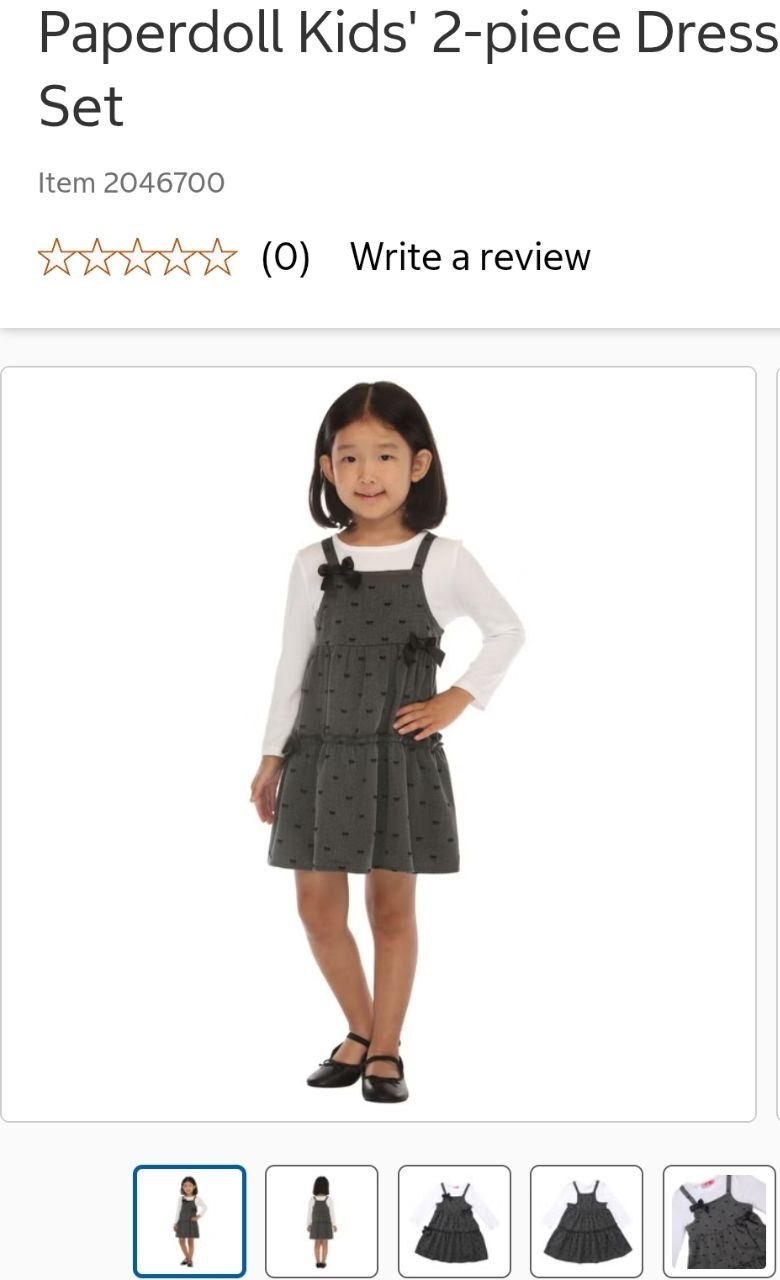 Paperdoll Kids' 2-piece Dress Set