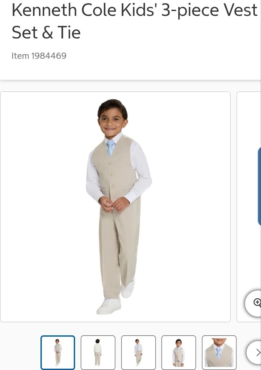 Kenneth Cole Kids' 3-piece Vest Set & Tie