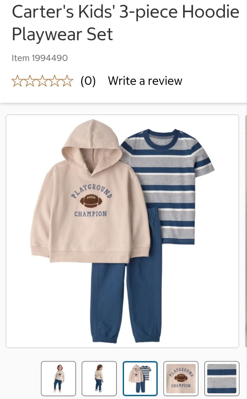 Carter's Kids' 3-piece Hoodie Playwear Set