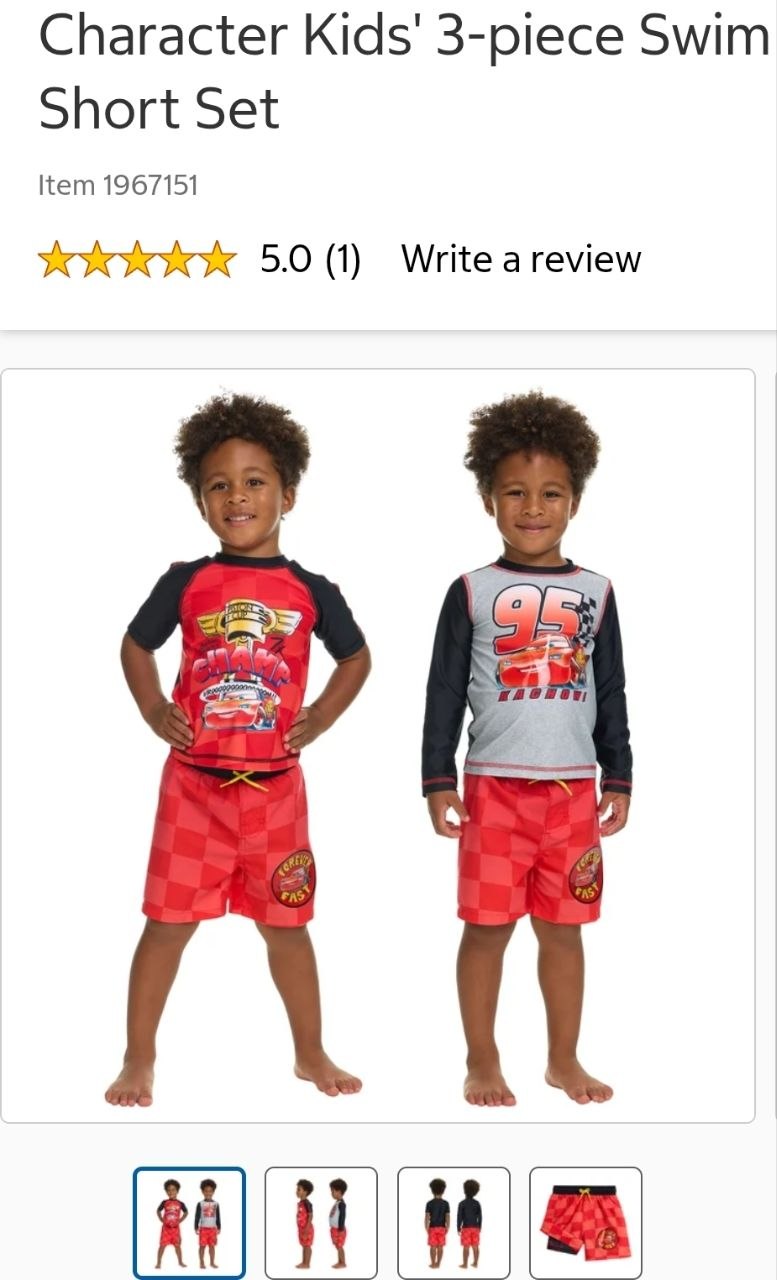 Character Kids' 3-piece Swim Short Set
