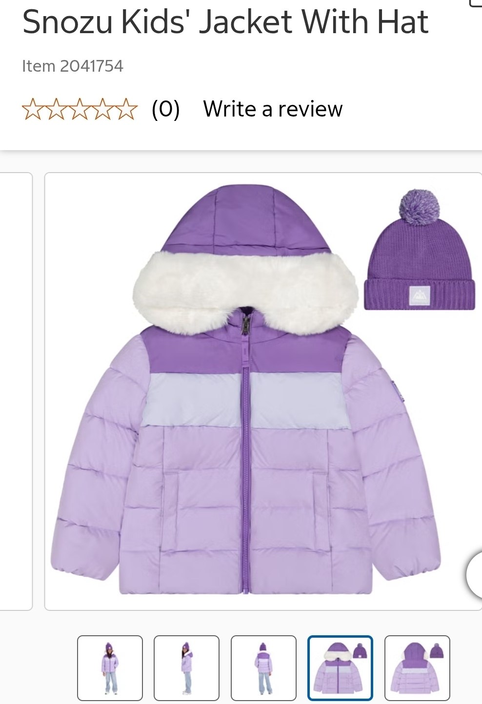 Snozu Kids' Jacket With Hat