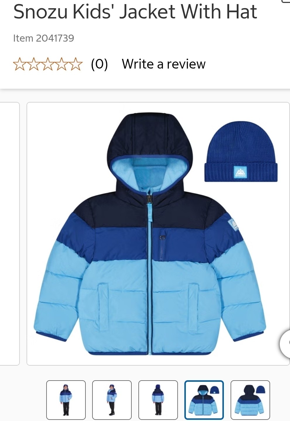 Snozu Kids' Jacket With Hat