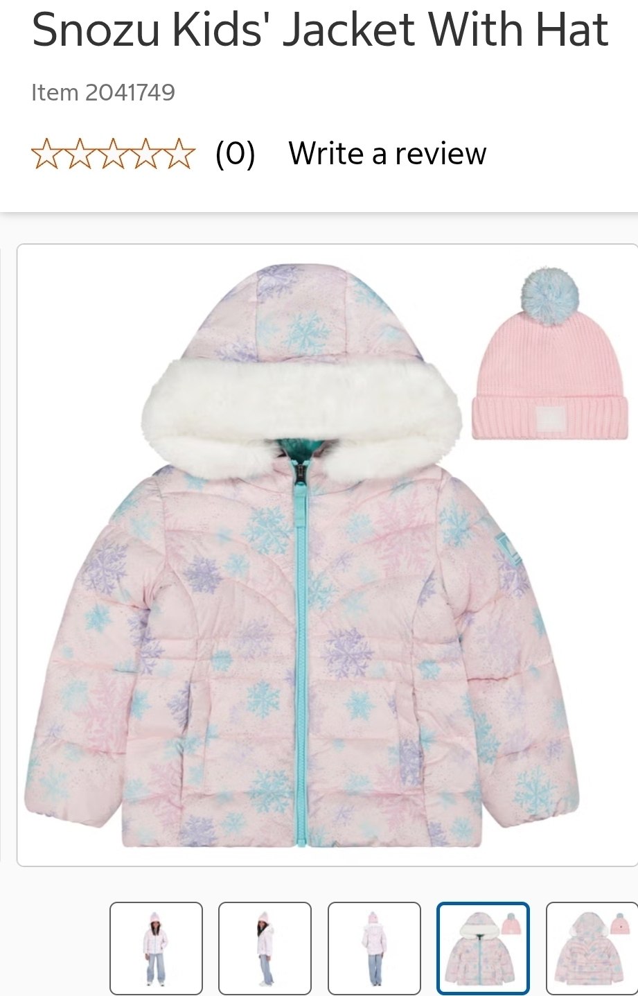 Snozu Kids' Jacket With Hat