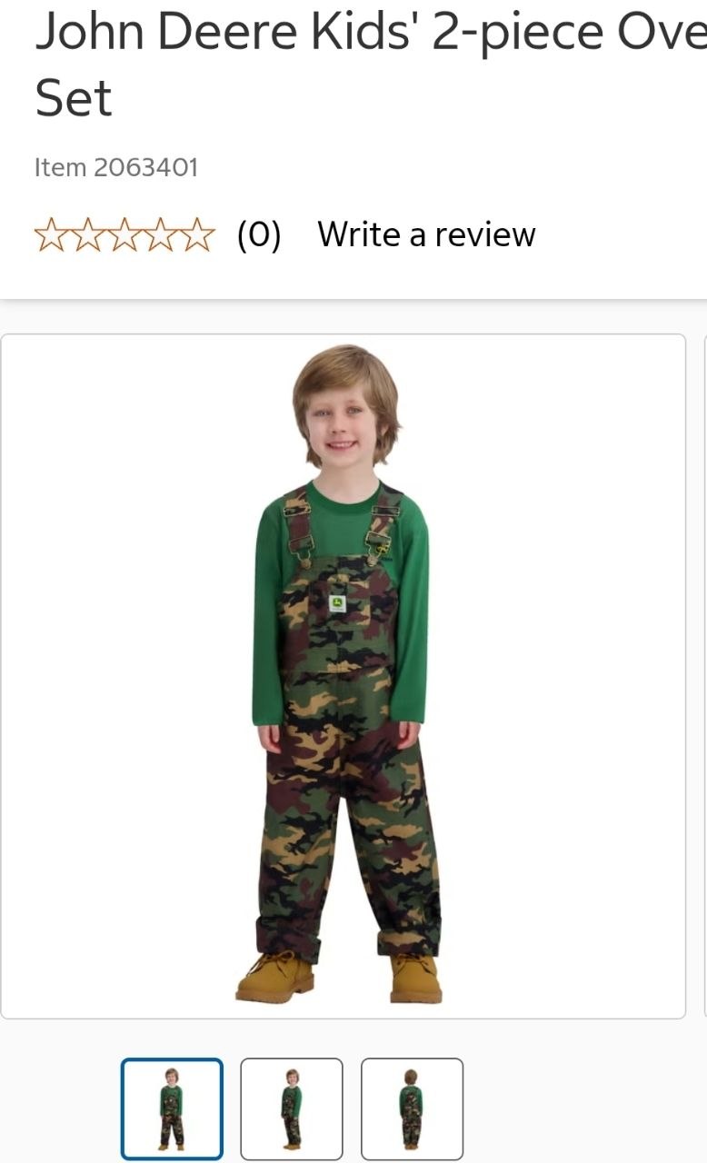 John Deere Kids' 2-piece Overall Set
