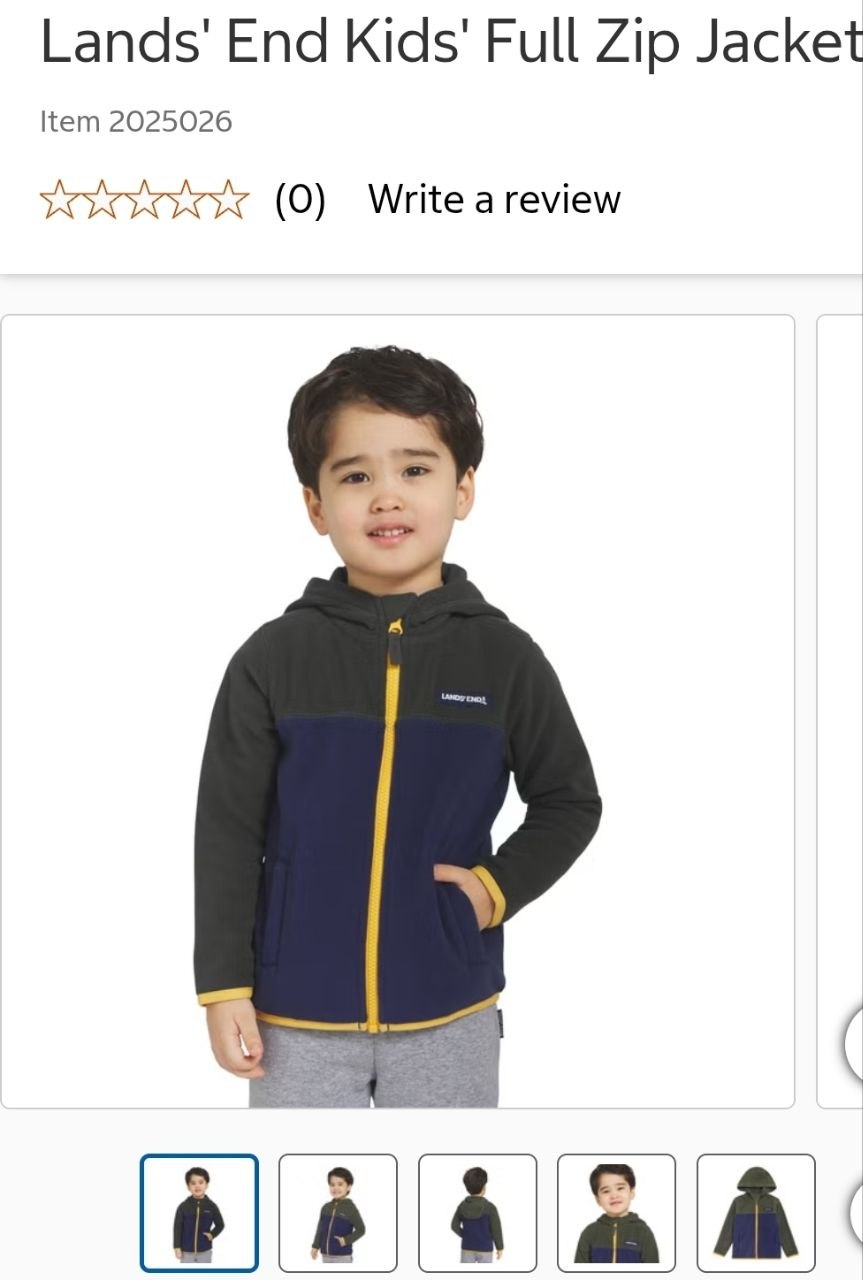 Lands' End Kids' Full Zip Jacket