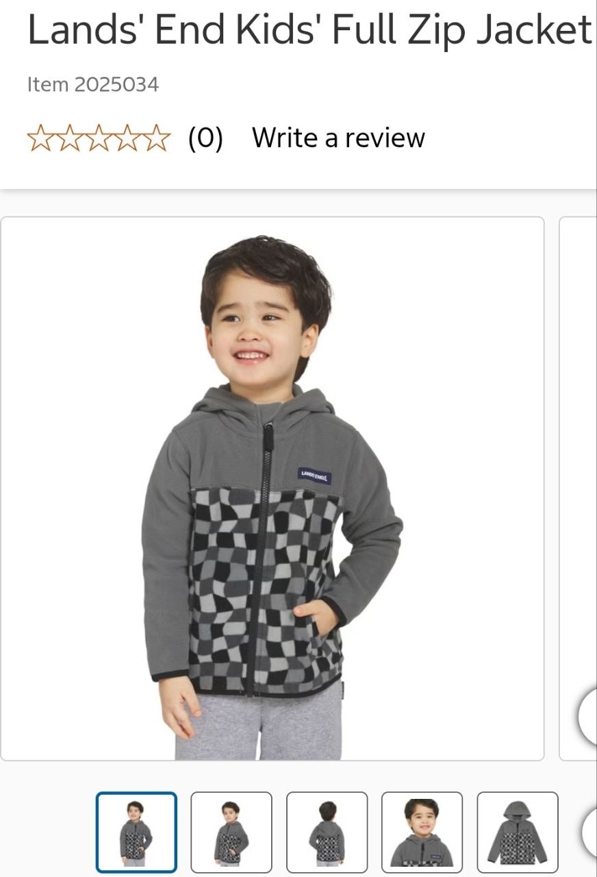 Lands' End Kids' Full Zip Jacket