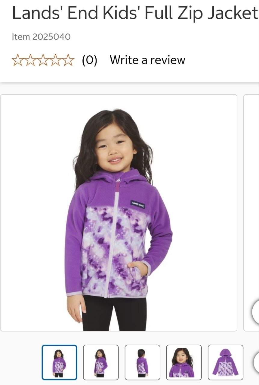 Lands' End Kids' Full Zip Jacket