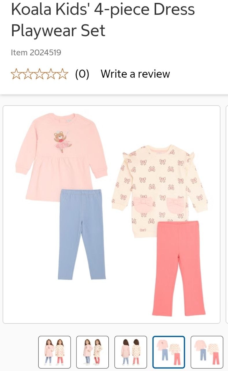 Koala Kids' 4-piece Dress Playwear Set