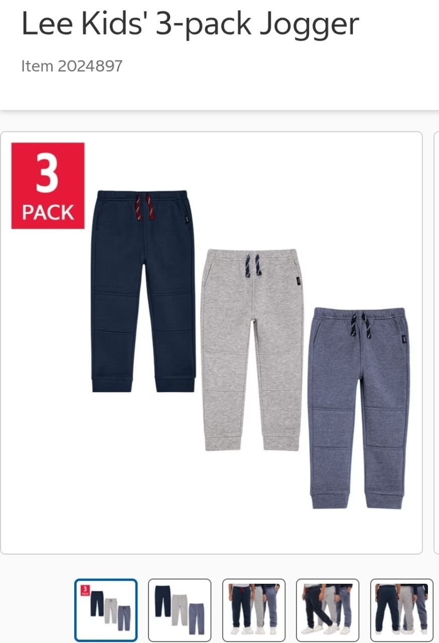 Lee Kids' 3-pack Jogger