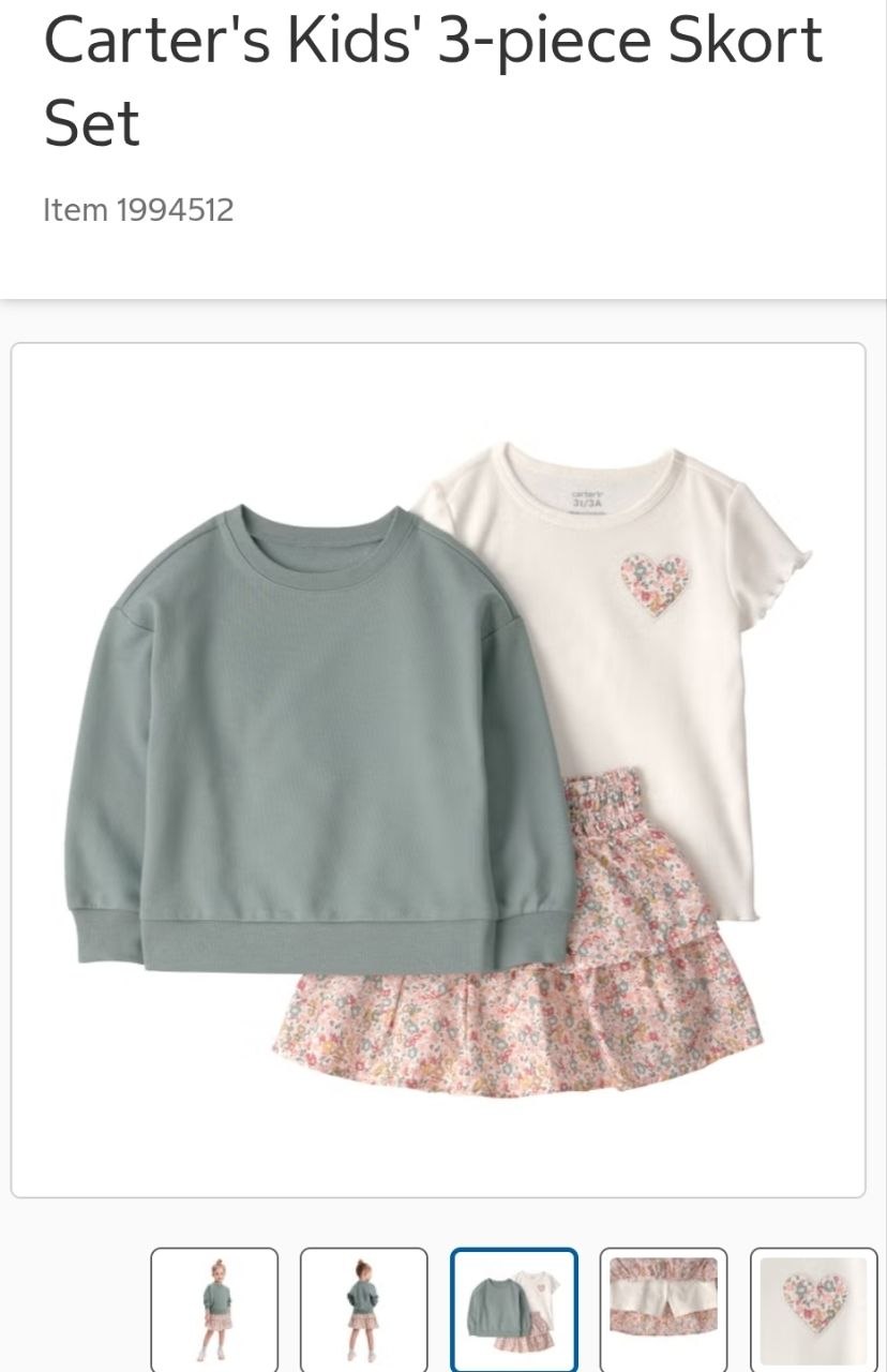 Carter's Kids' 3-piece Skort Set