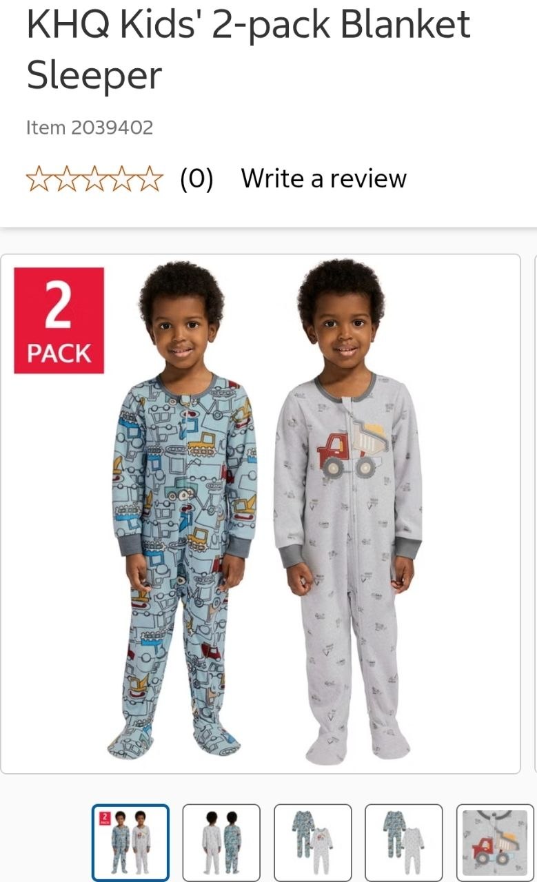 KHQ Kids' 2-pack Blanket Sleeper
