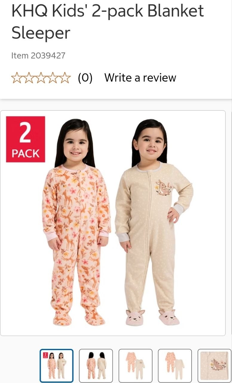 KHQ Kids' 2-pack Blanket Sleeper