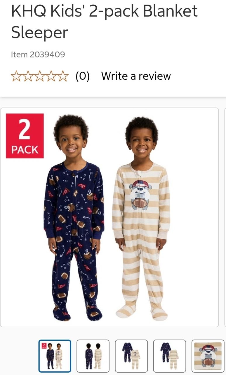 KHQ Kids' 2-pack Blanket Sleeper