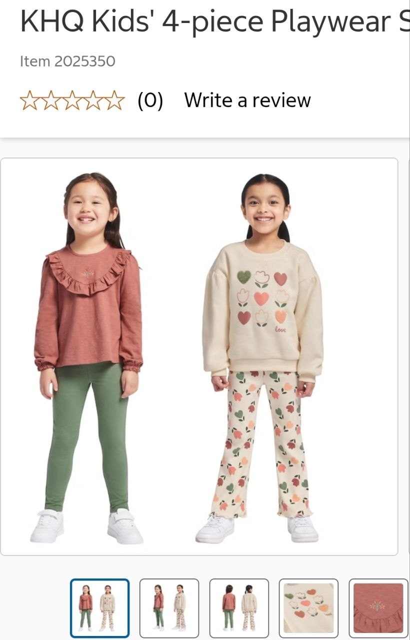 KHQ Kids' 4-piece Playwear Set