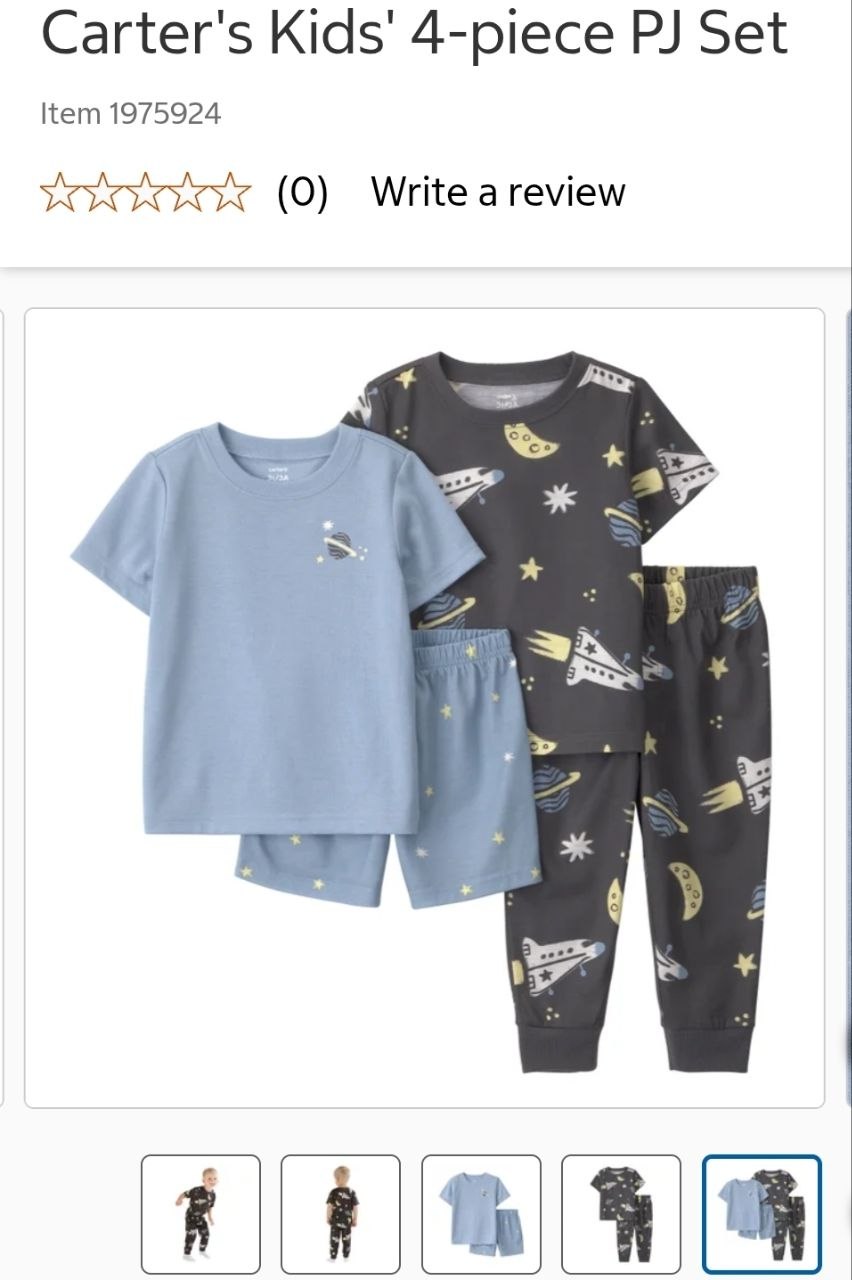 Carter's Kids' 4-piece PJ Set