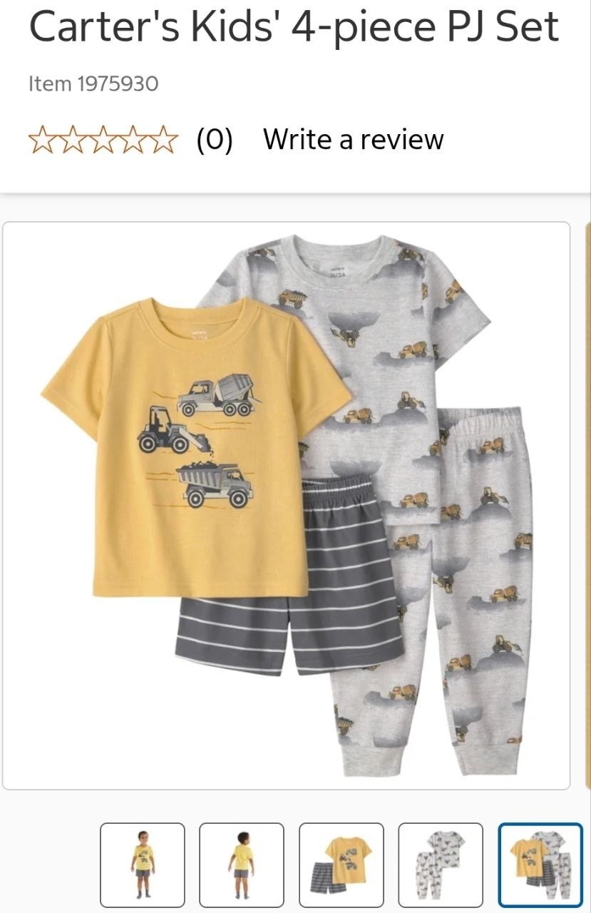 Carter's Kids' 4-piece PJ Set