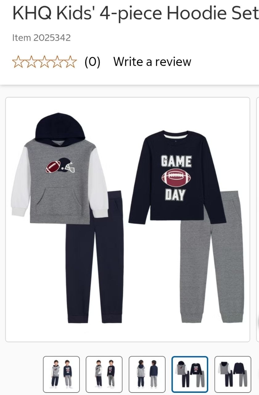 KHQ Kids' 4-piece Hoodie Set