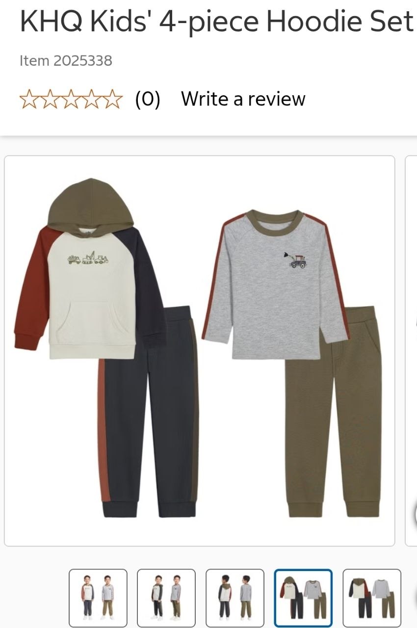 KHQ Kids' 4-piece Hoodie Set