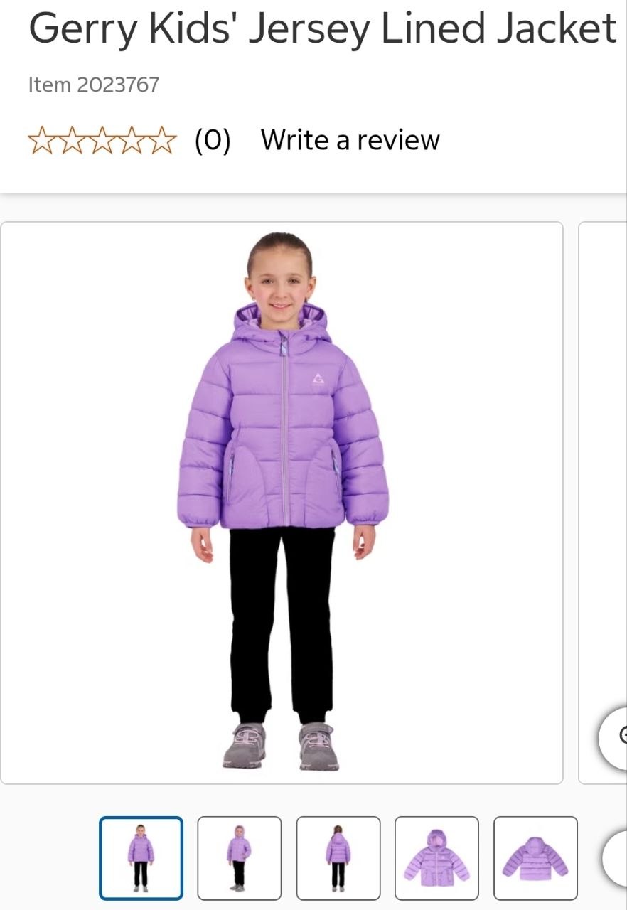 Promo 23/10 Gerry Kids' Jersey Lined Jacket