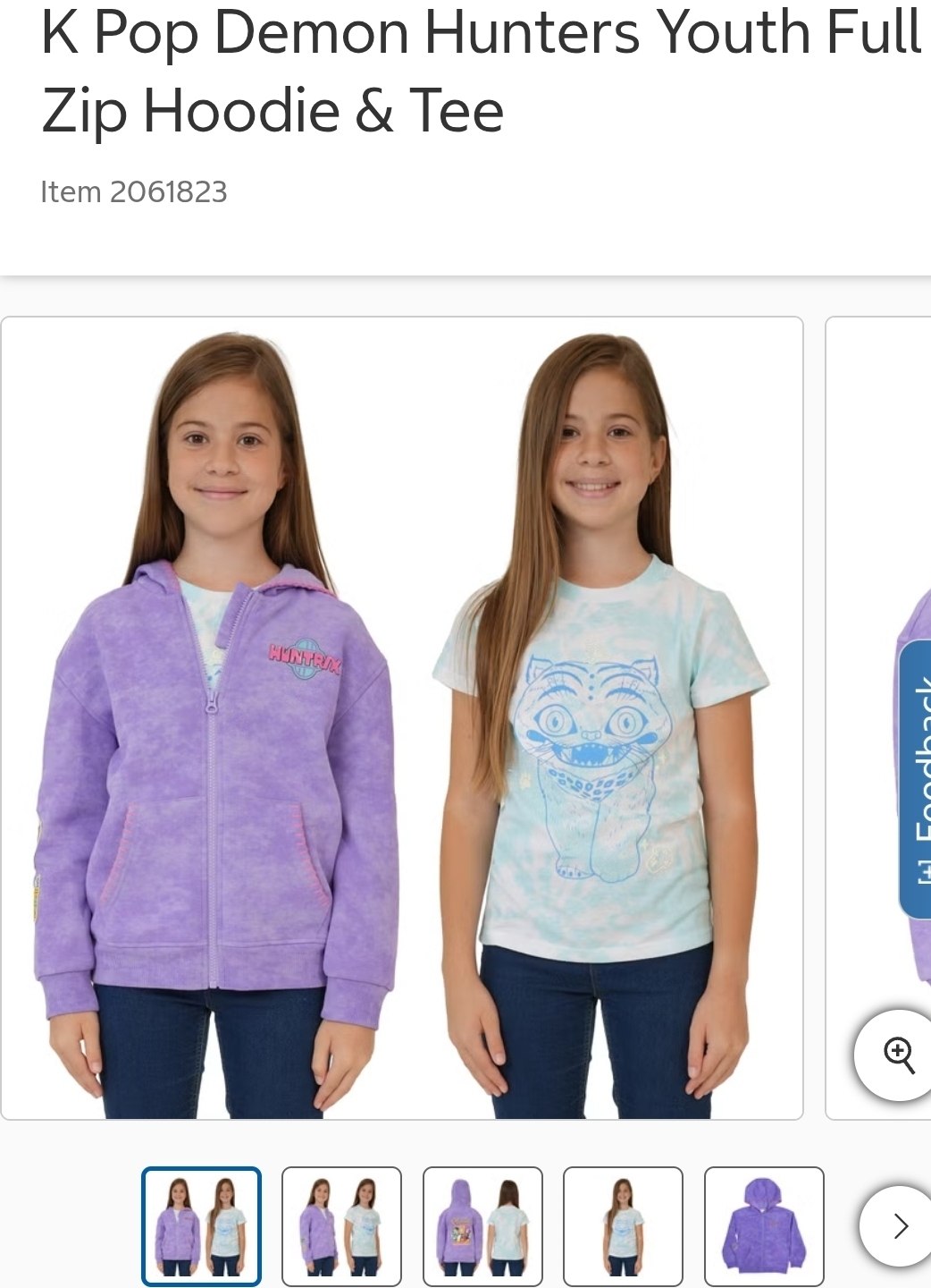 K Pop Demon Hunters Youth Full Zip Hoodie & Tee
