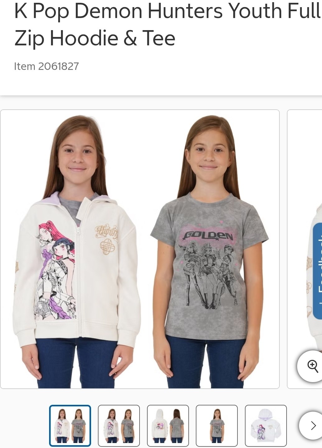 K Pop Demon Hunters Youth Full Zip Hoodie & Tee