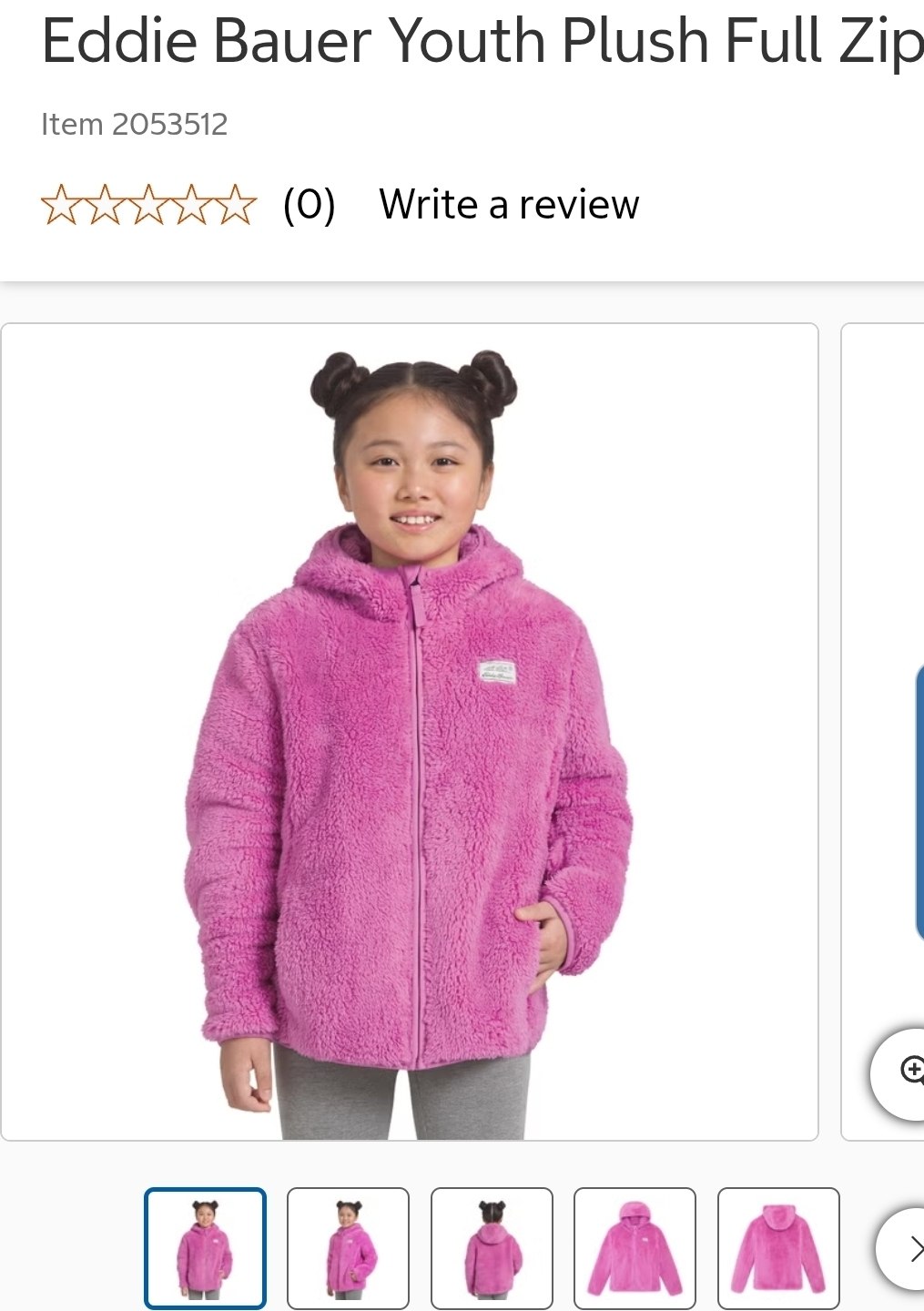 Eddie Bauer Youth Plush Full Zip