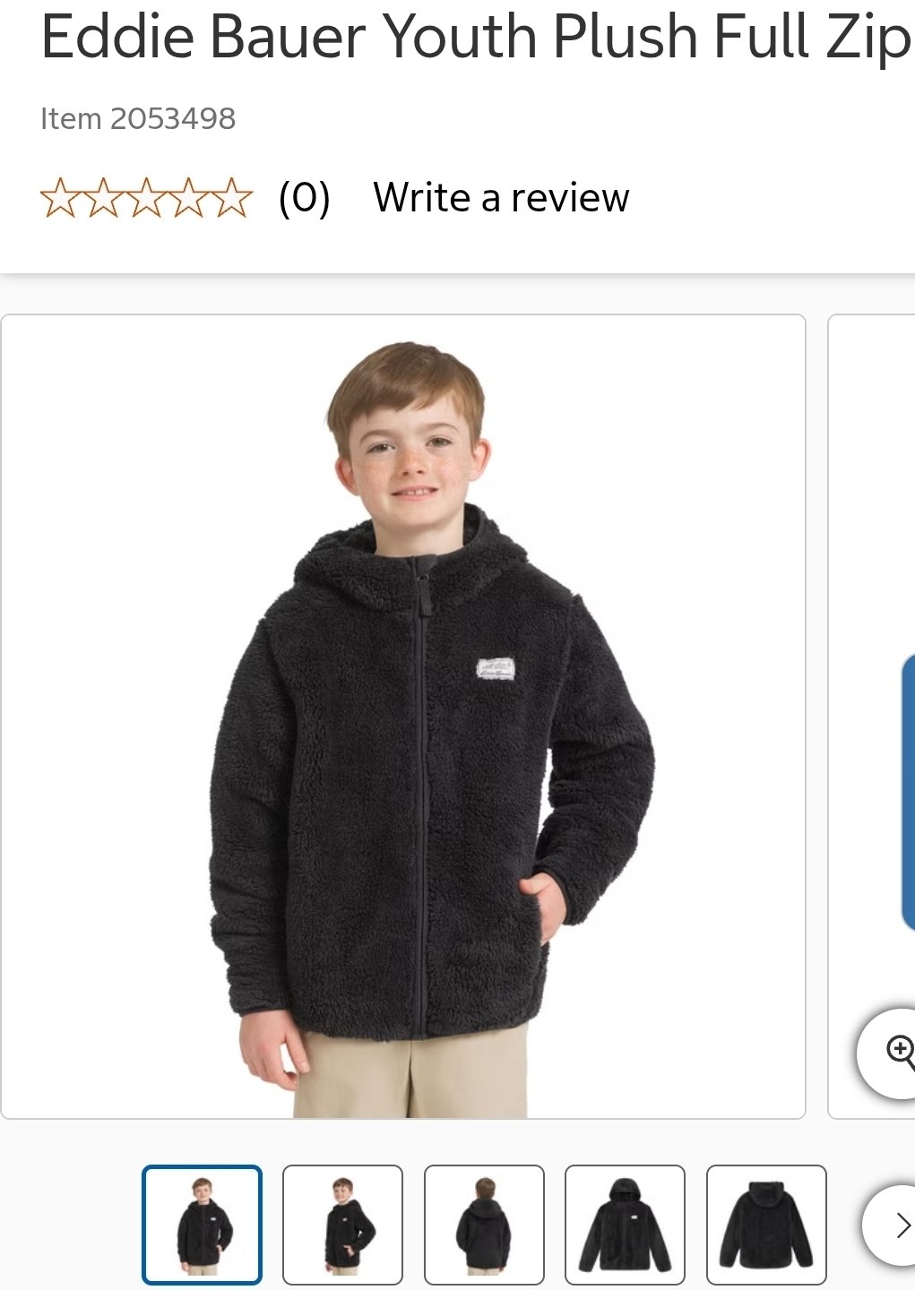 Eddie Bauer Youth Plush Full Zip
