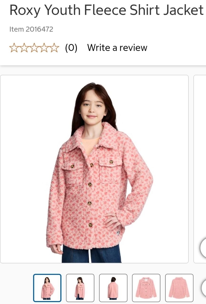 Roxy Youth Fleece Shirt Jacket