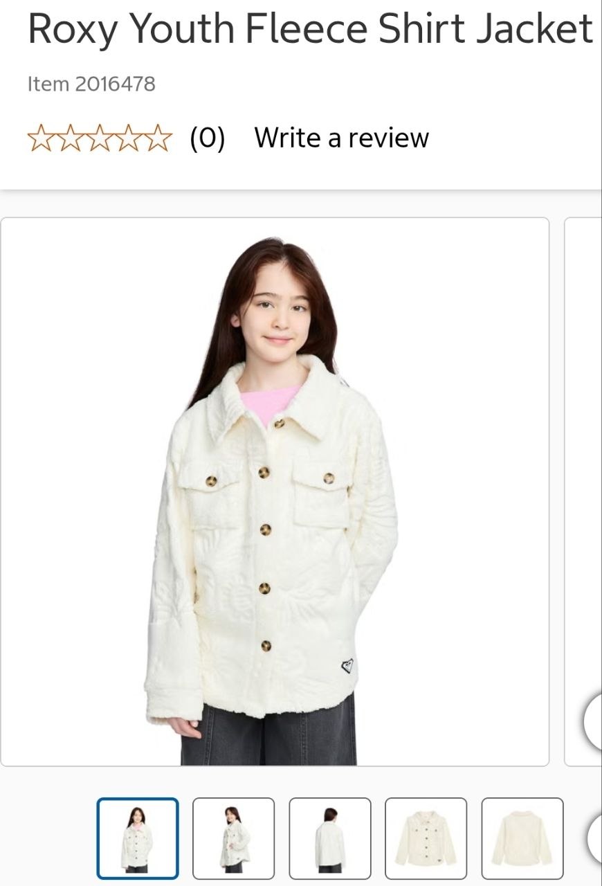 Roxy Youth Fleece Shirt Jacket