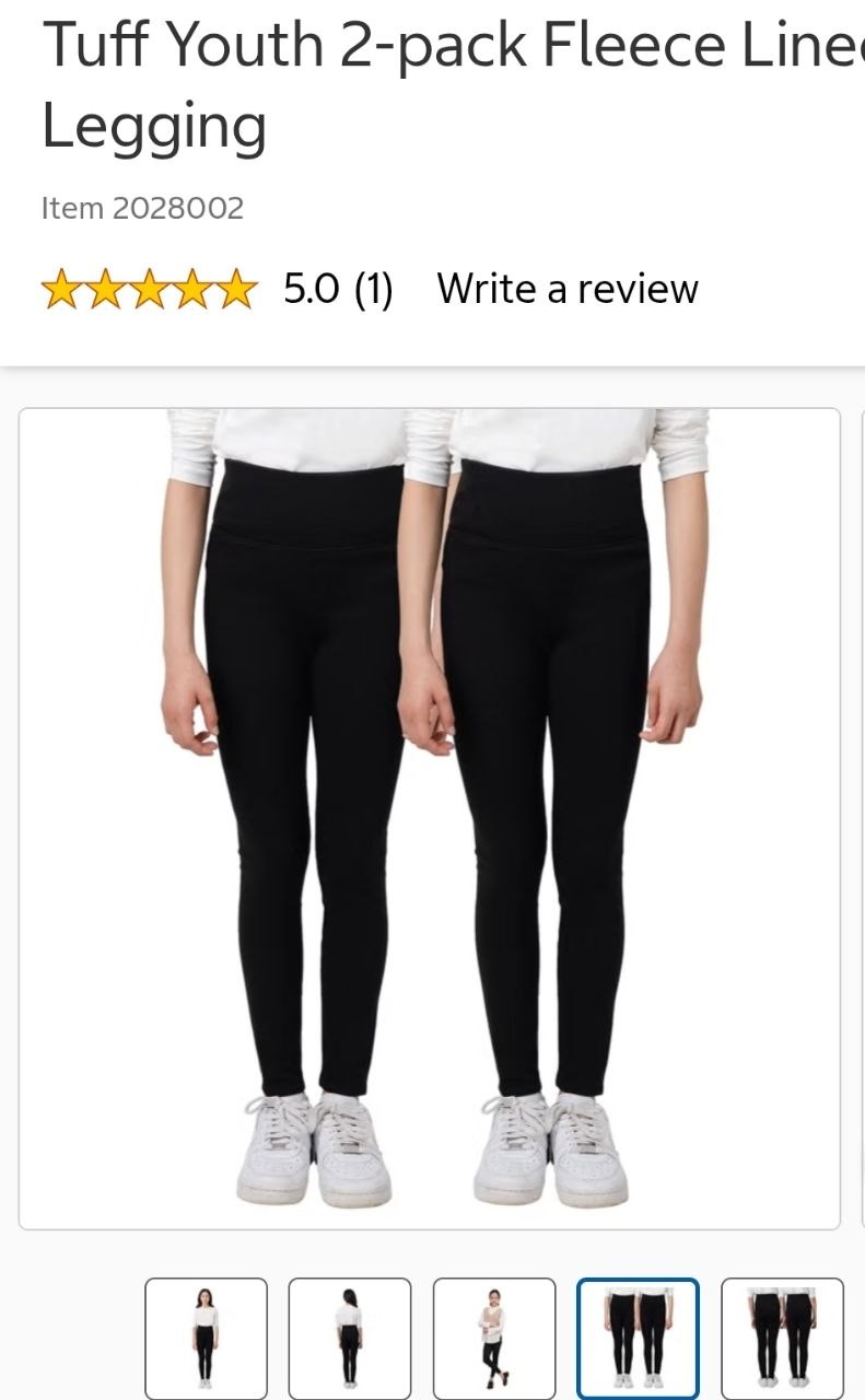 Tuff Youth 2-pack Fleece Lined Legging