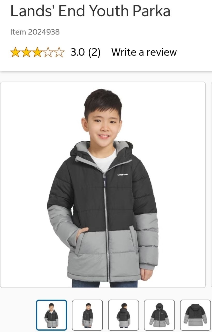 Lands' End Youth Parka