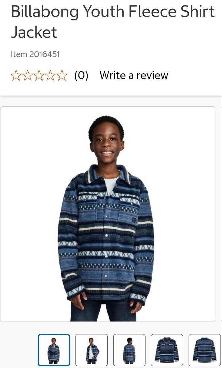 Billabong Youth Fleece Shirt Jacket