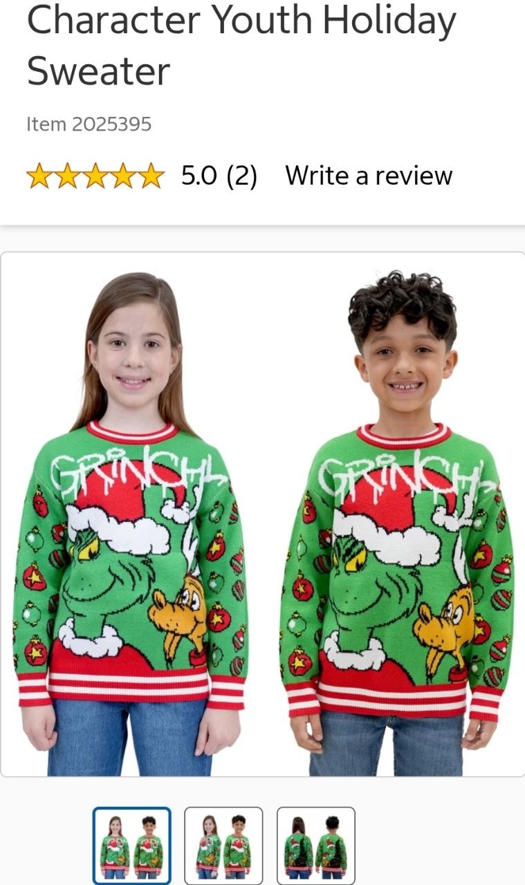 Character Youth Holiday Sweater