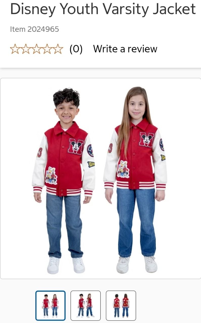 Disney Youth Varsity Jacket