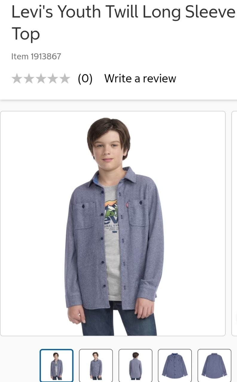 Levi's Youth Twill Long Sleeve Top