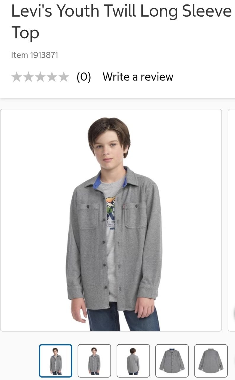 Levi's Youth Twill Long Sleeve Top