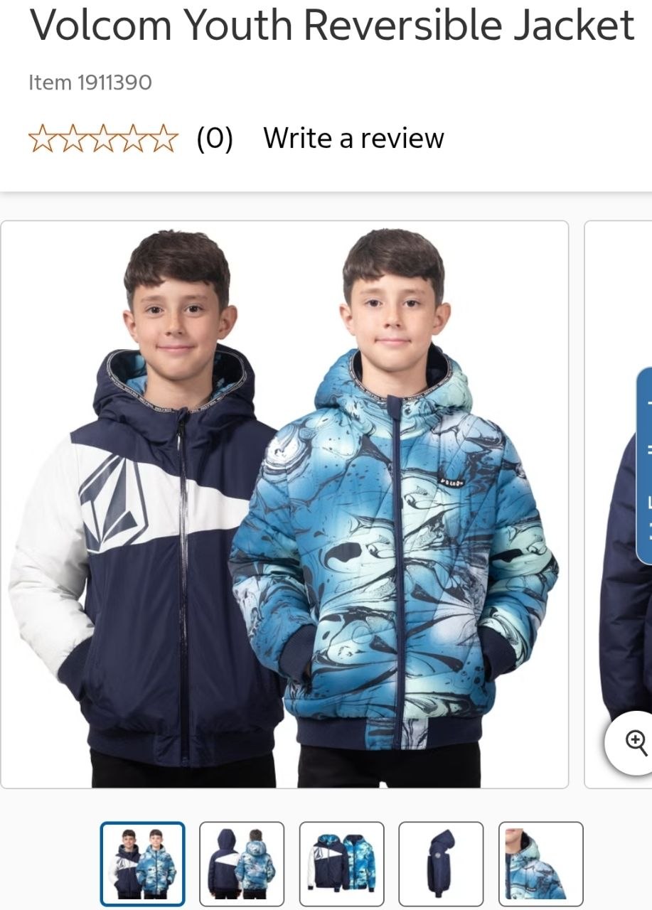 Volcom Youth Reversible Jacket