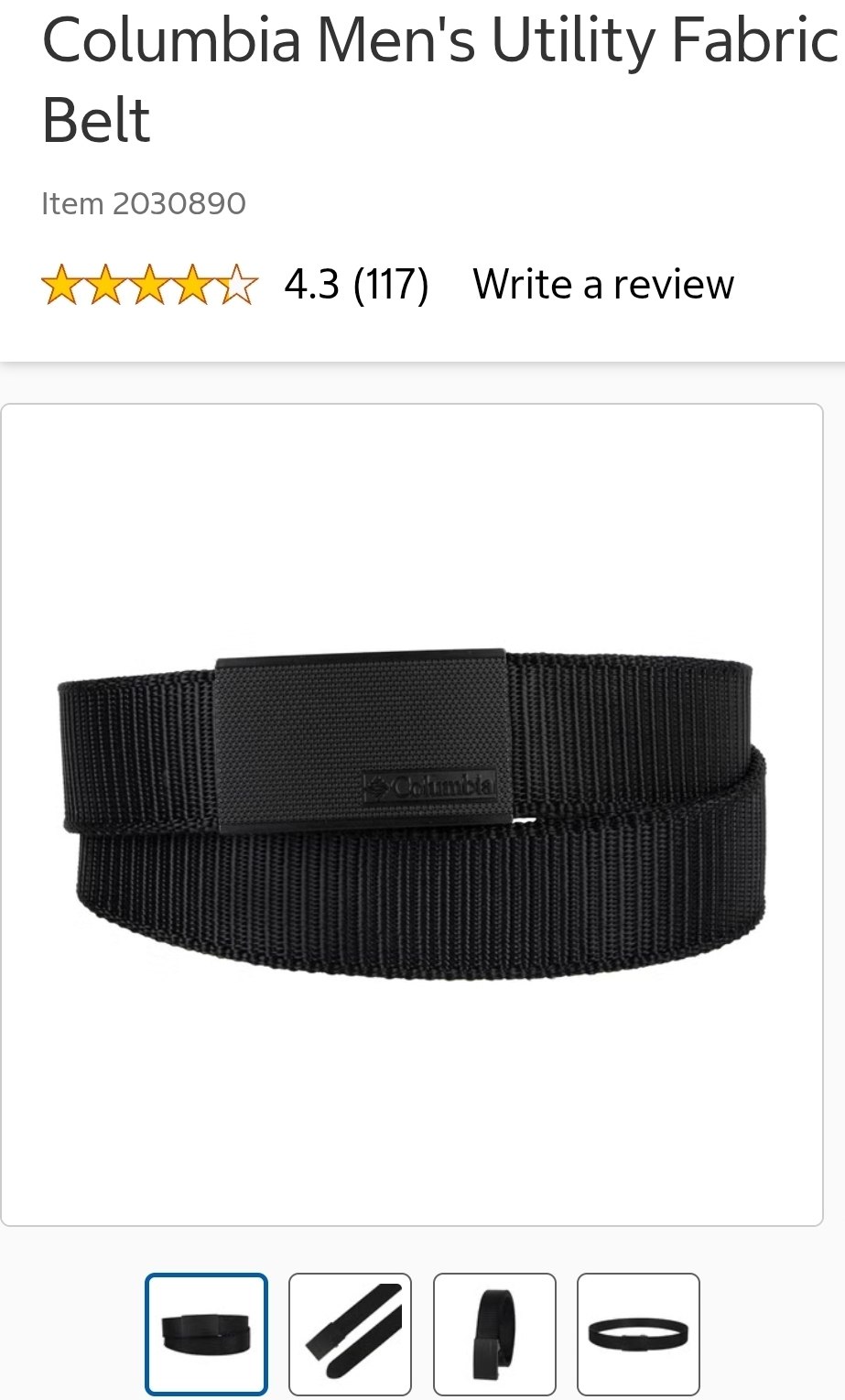 Columbia Men's Utility Fabric Belt