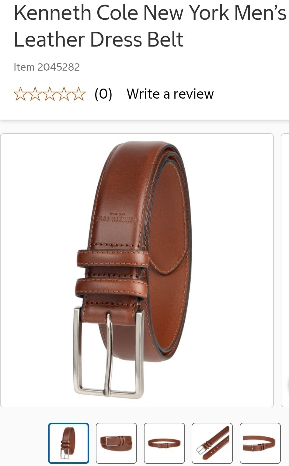 Kenneth Cole New York Men’s Leather Dress Belt