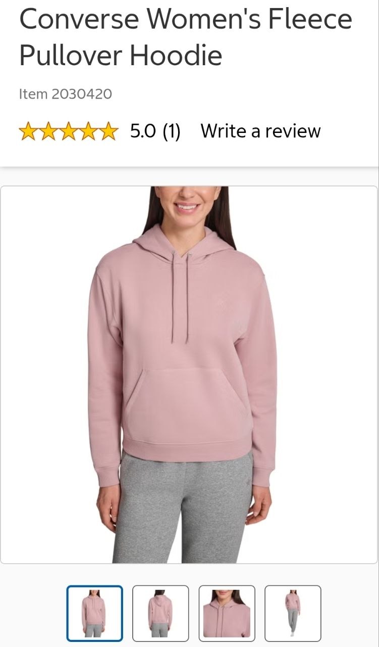 Converse Women's Fleece Pullover Hoodie