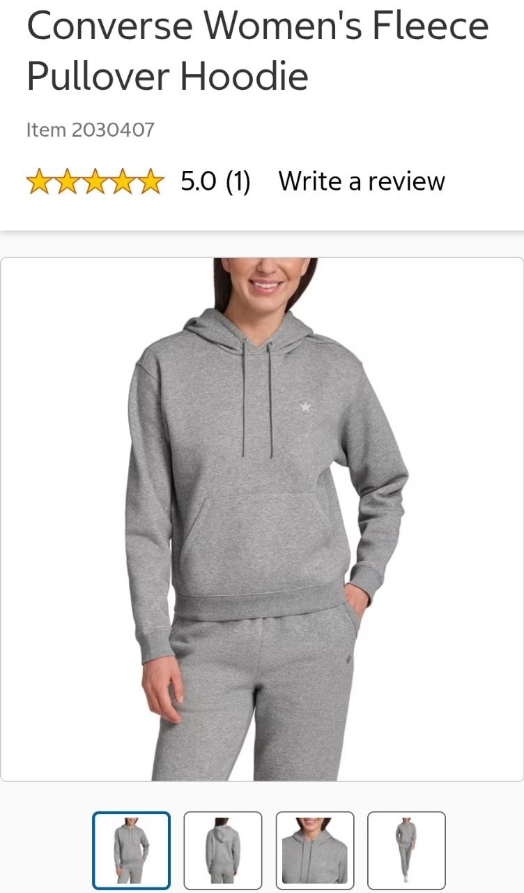 Converse Women's Fleece Pullover Hoodie