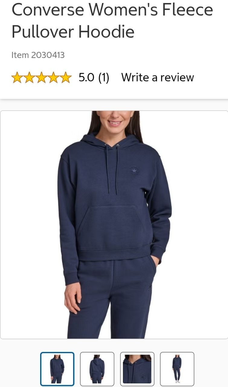 Converse Women's Fleece Pullover Hoodie